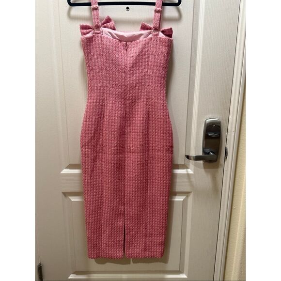 Elliatt Alia Fitted Midi Dress In Pink Wedding Guest Eventwear Size S NWT - Picture 5 of 5